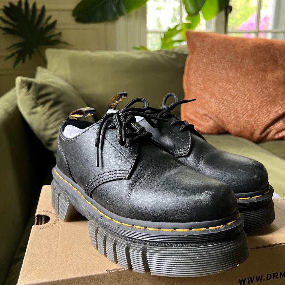 Dr Martens Black Oxford Shoes with Chunky Sole